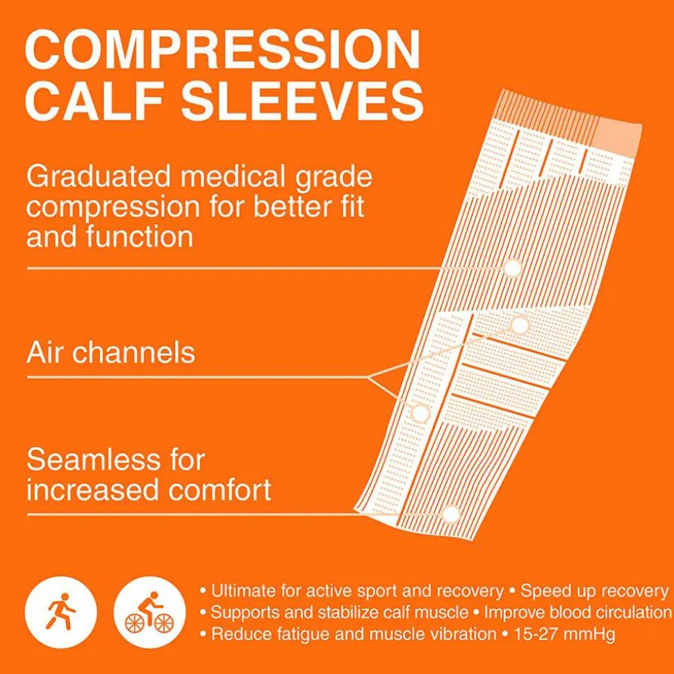 Gococo Compression Calf Sleeves White