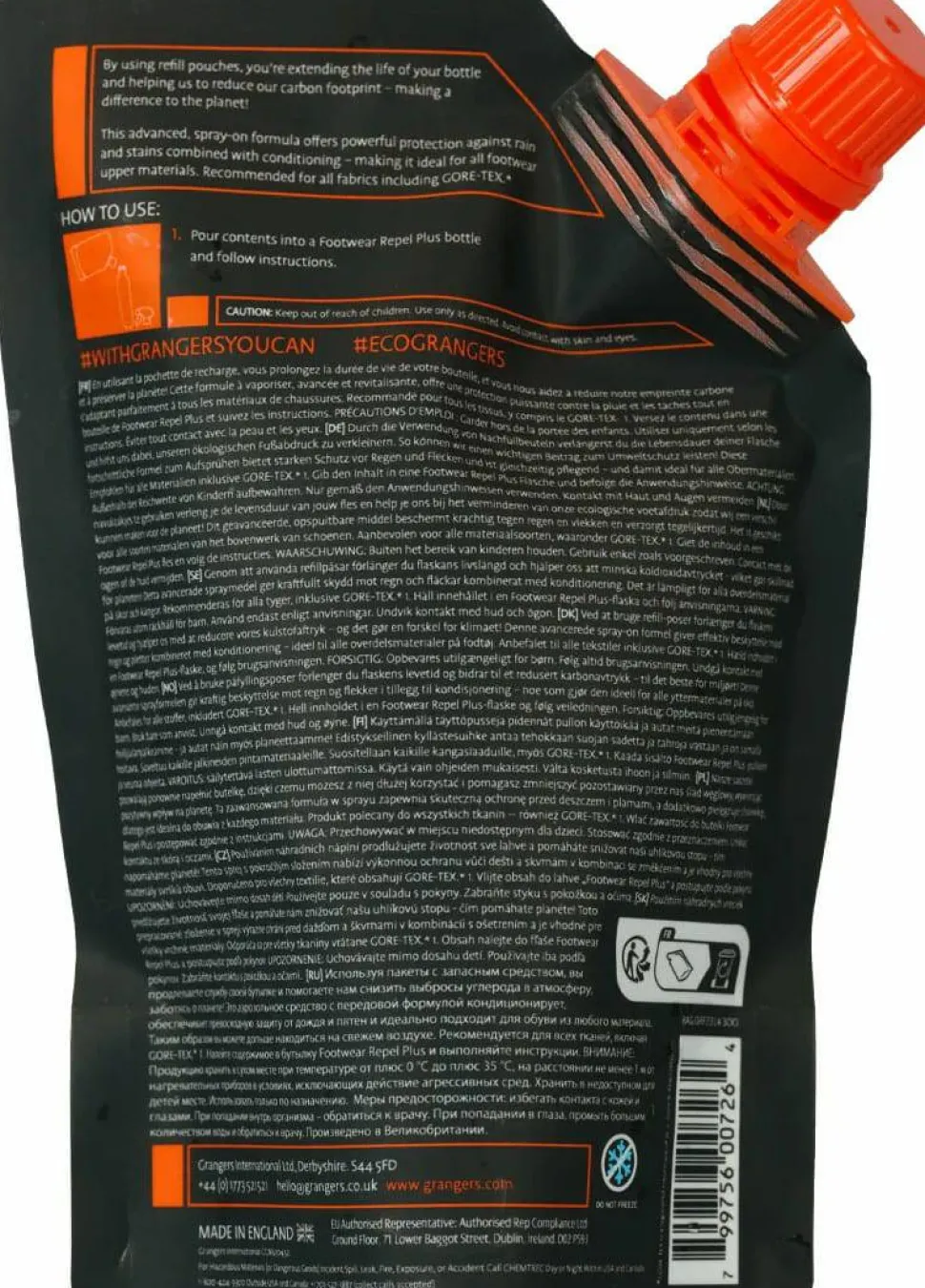 Grangers Footwear Repel Plus Eco Refill Nocolour