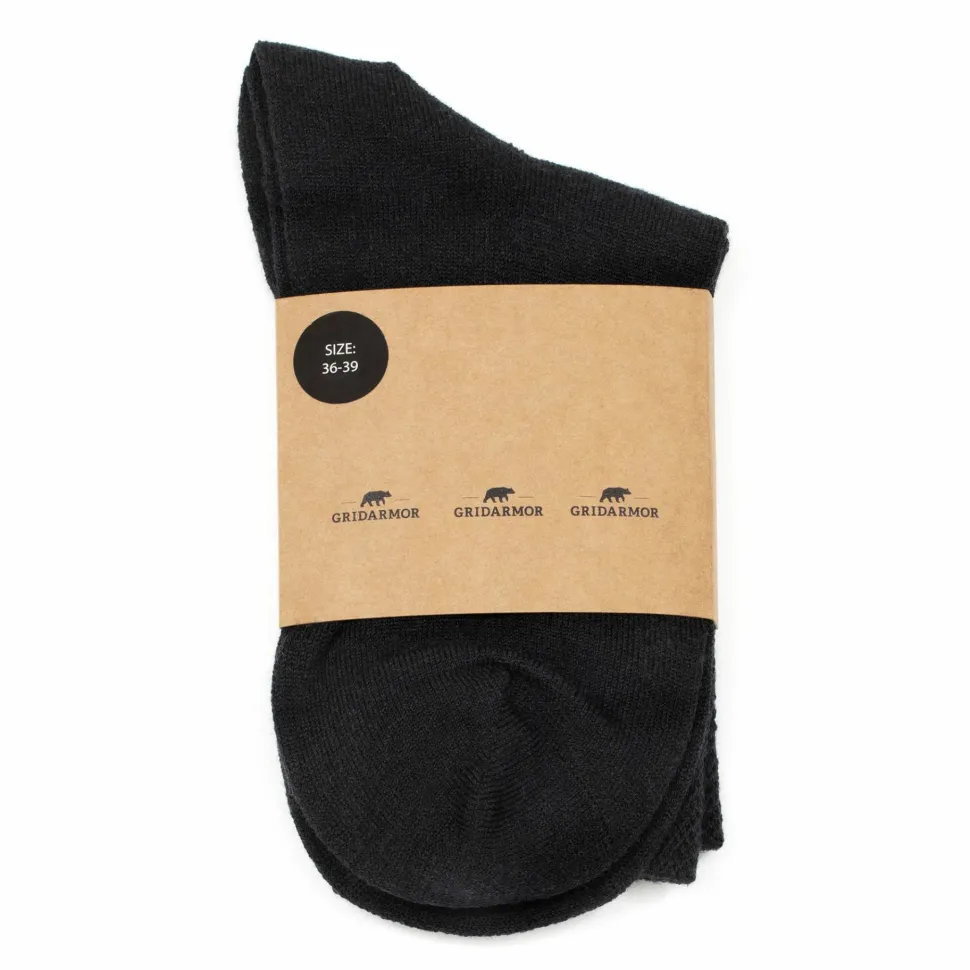 Gridarmor Every Day Merino Wool Sock Black Beauty