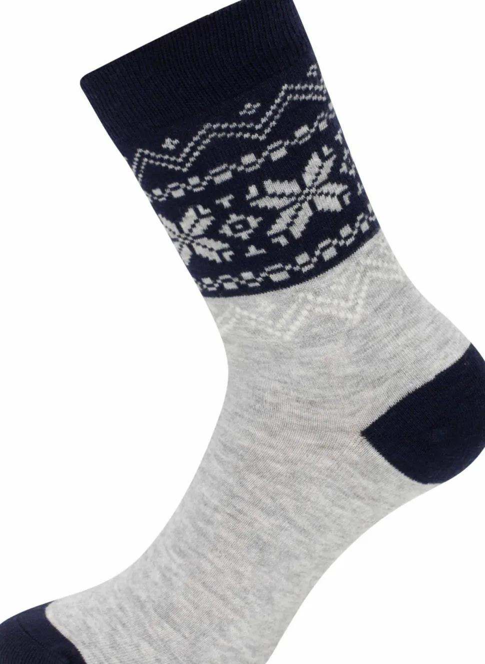 Gridarmor Heritage Merino Socks Lt. Grey/Dk Navy/White