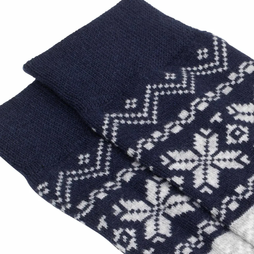 Gridarmor Heritage Merino Socks Lt. Grey/Dk Navy/White