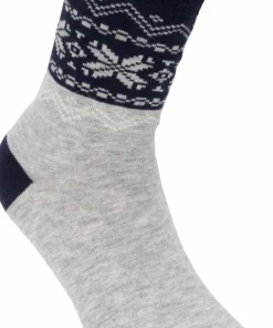 Gridarmor Heritage Merino Socks Lt. Grey/Dk Navy/White