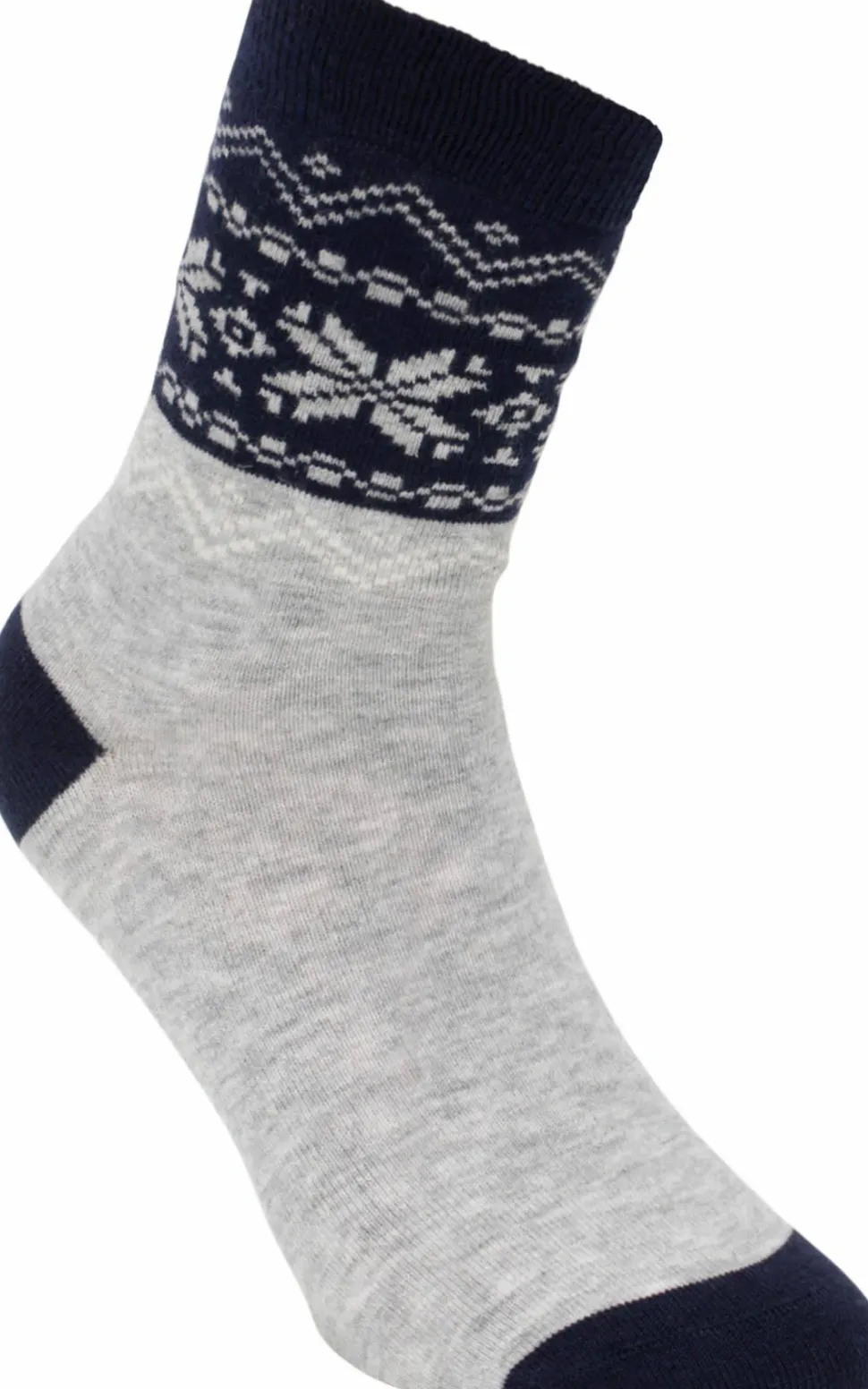 Gridarmor Heritage Merino Socks Lt. Grey/Dk Navy/White