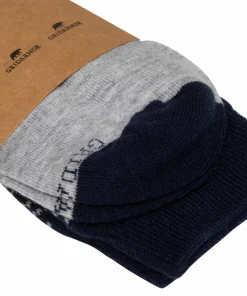 Gridarmor Heritage Merino Socks Lt. Grey/Dk Navy/White