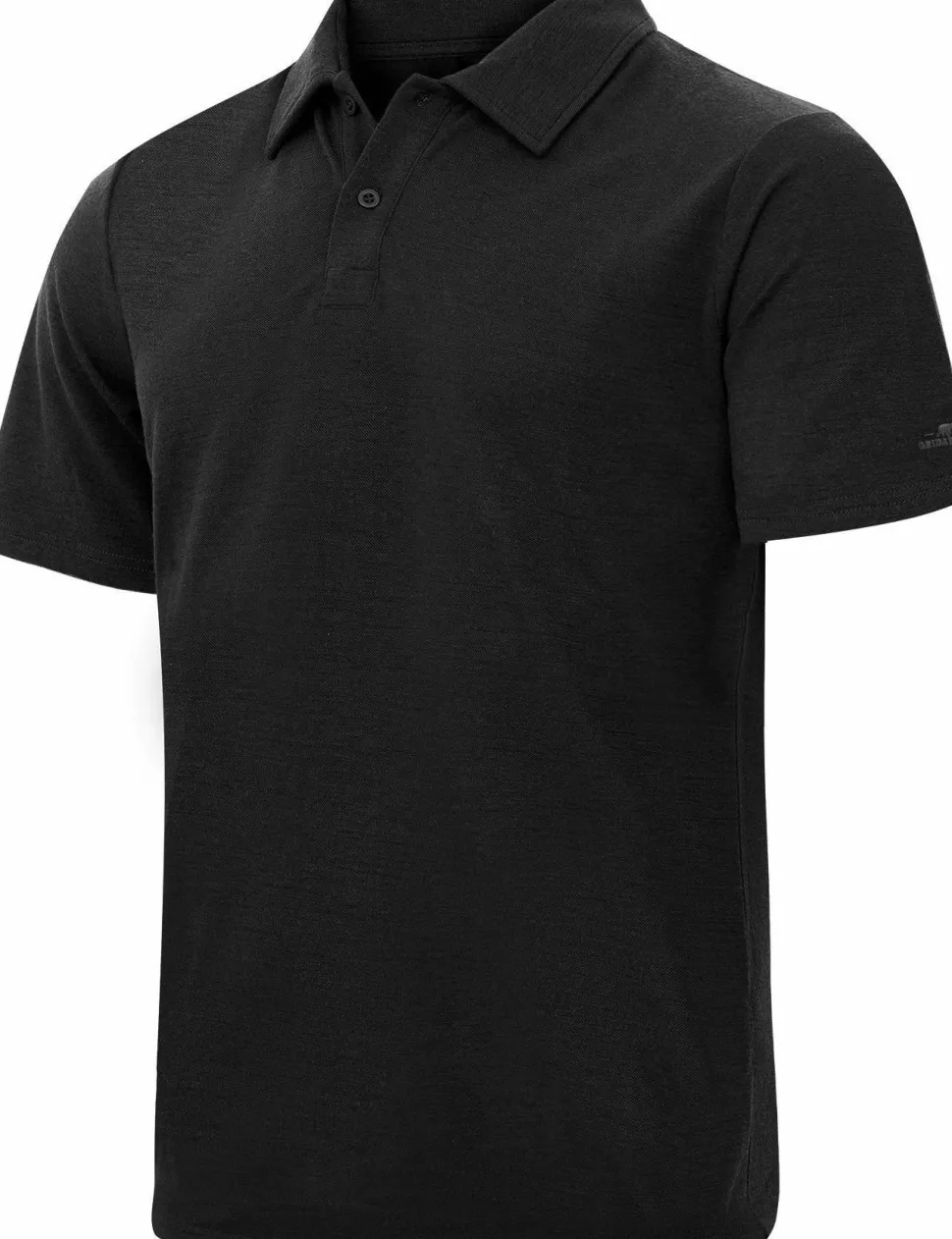 Gridarmor Men's Merino Wool Polo Tee Black Beauty