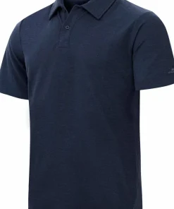 Gridarmor Men's Merino Wool Polo Tee Navy Blazer