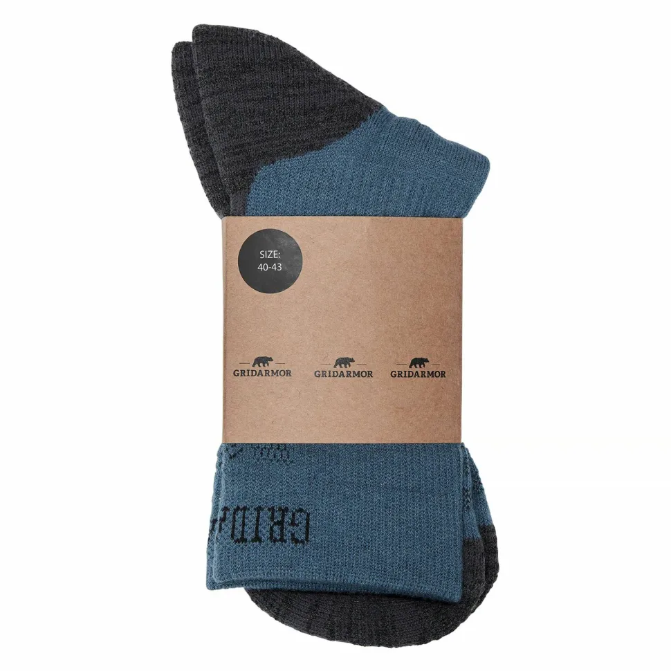 Gridarmor Merino Trekking Light Sock Indian Teal