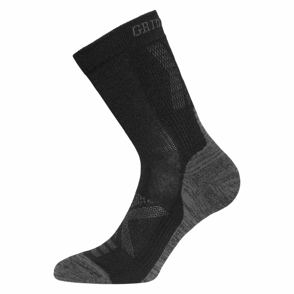 Gridarmor Merino Trekking Light Sock Jet Black