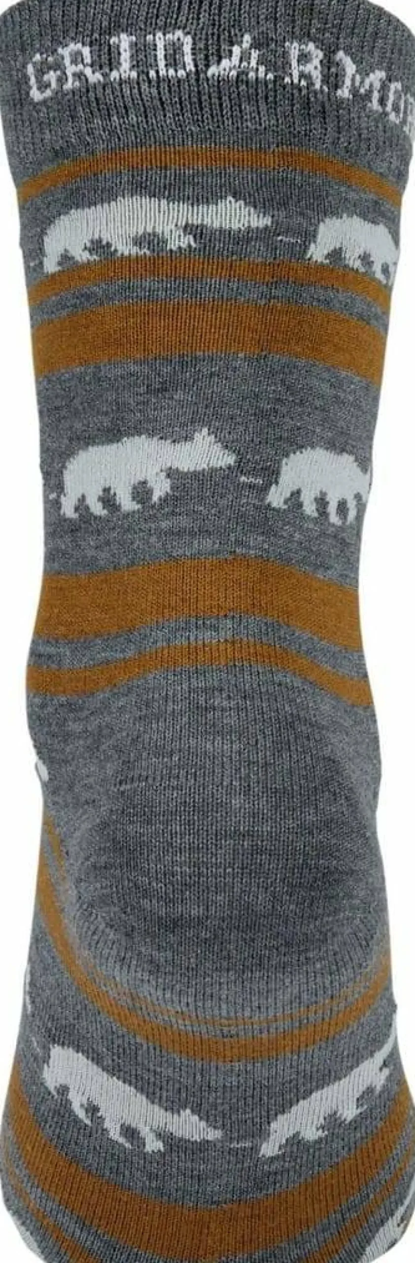 Gridarmor Striped Bear Merino Socks Grey/Beige/White