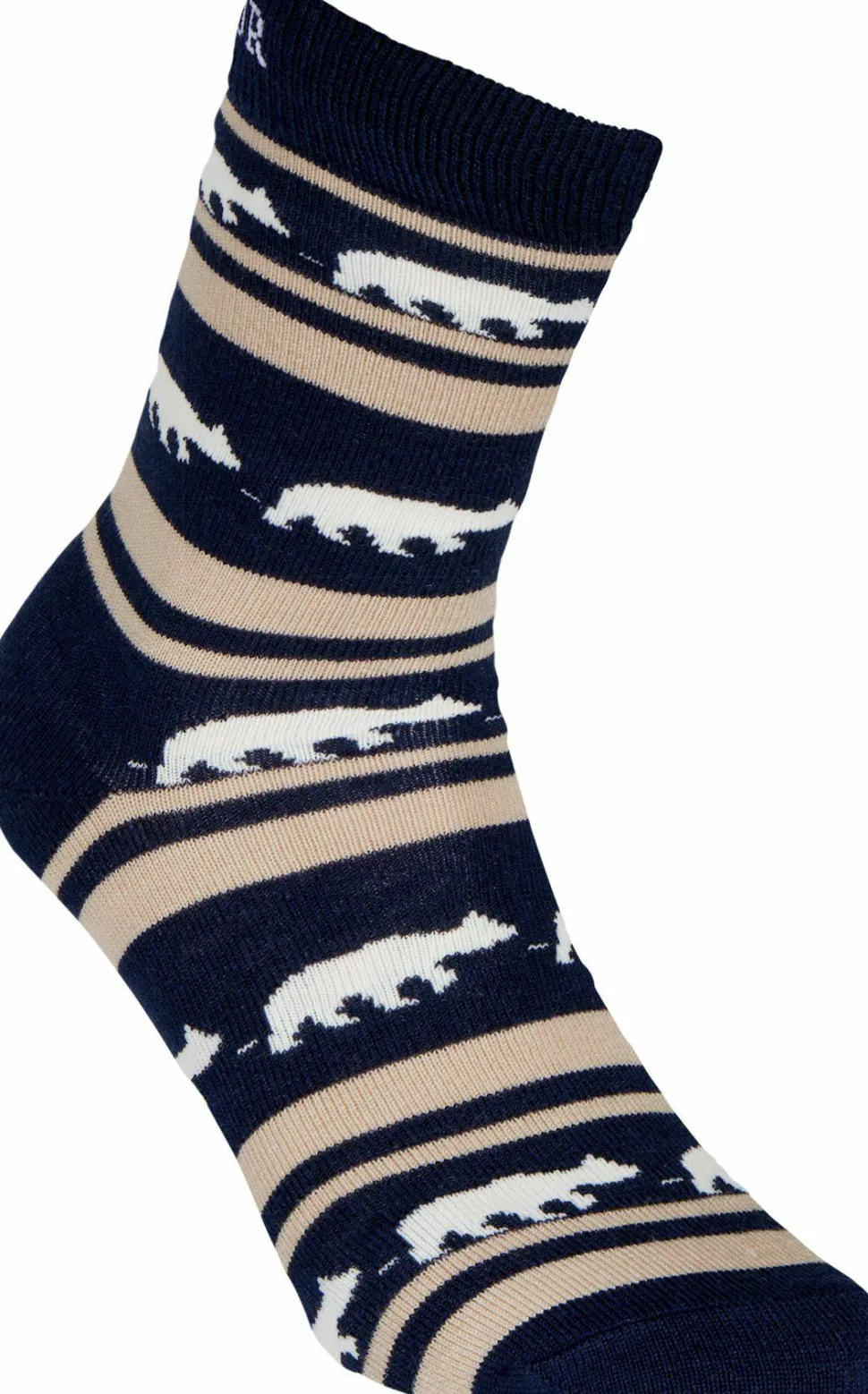 Gridarmor Striped Bear Merino Socks Navy Blazer