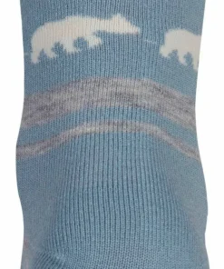 Gridarmor Striped Bear Merino Socks Blue Shadow