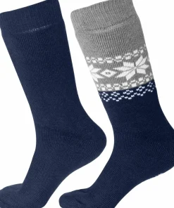 Gridarmor Unisex Alpacka Wool Heritage Socks 2-pack Navy Blazer