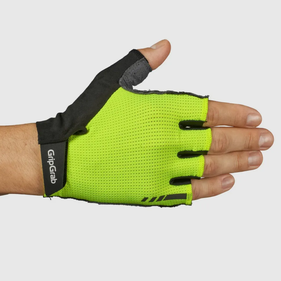 Gripgrab Expert RC Max Padded Short Finger Summer Gloves Yellow Hi-Vis
