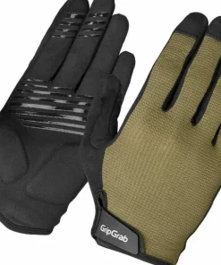 Gripgrab Explr Padded Full Finger Summer Gloves Olive Green