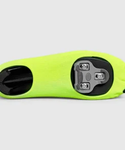 Gripgrab Flandrien Waterproof Knitted Road Shoe Covers Yellow Hi-Vis