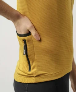 Gripgrab Men's GripGrab EXPLR Merinotech Short Sleeve Jersey Mustard Yellow