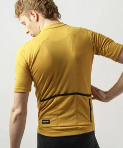 Gripgrab Men's GripGrab EXPLR Merinotech Short Sleeve Jersey Mustard Yellow