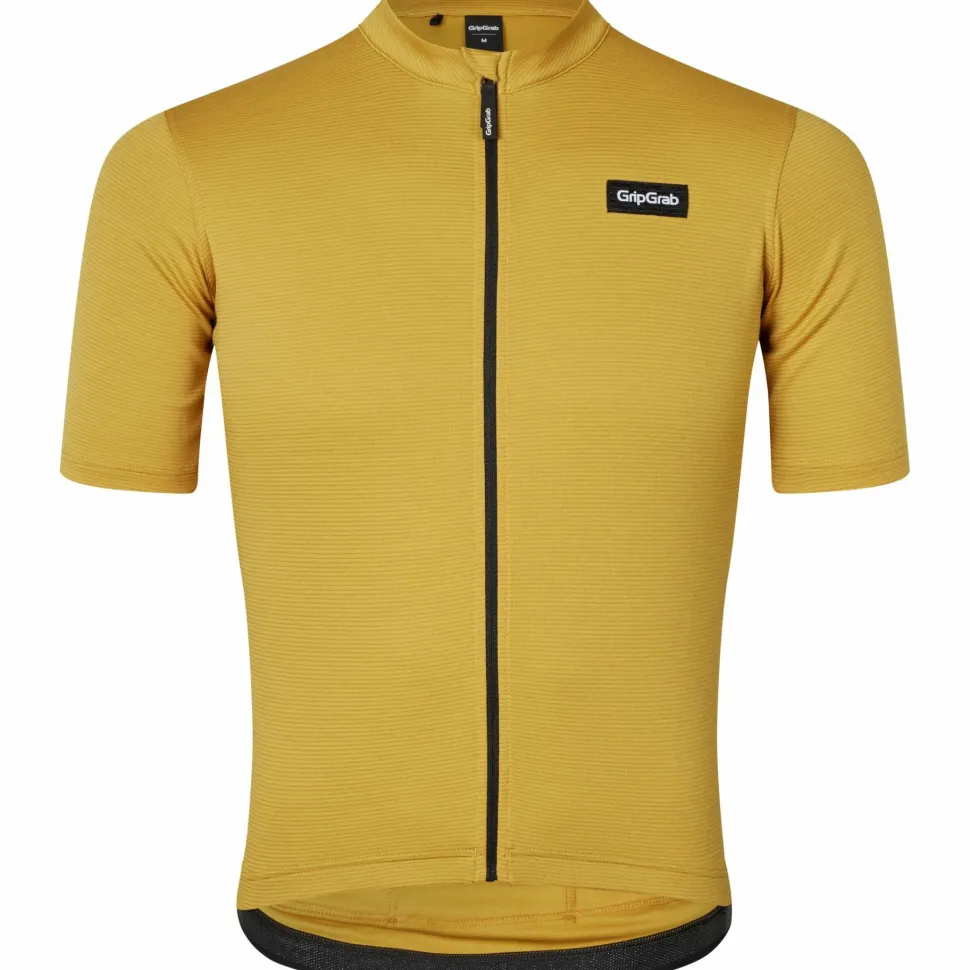 Gripgrab Men's GripGrab EXPLR Merinotech Short Sleeve Jersey Mustard Yellow