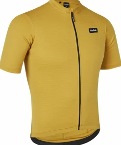 Gripgrab Men's GripGrab EXPLR Merinotech Short Sleeve Jersey Mustard Yellow