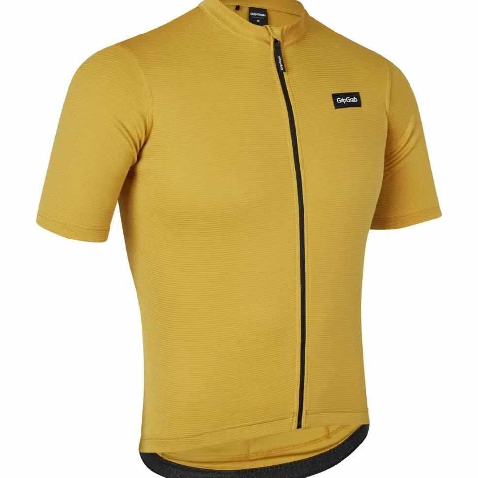 Gripgrab Men's GripGrab EXPLR Merinotech Short Sleeve Jersey Mustard Yellow