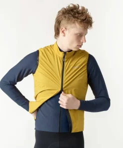 Gripgrab Men's GripGrab PACR Windproof Lightweight Vest Mustard Yellow