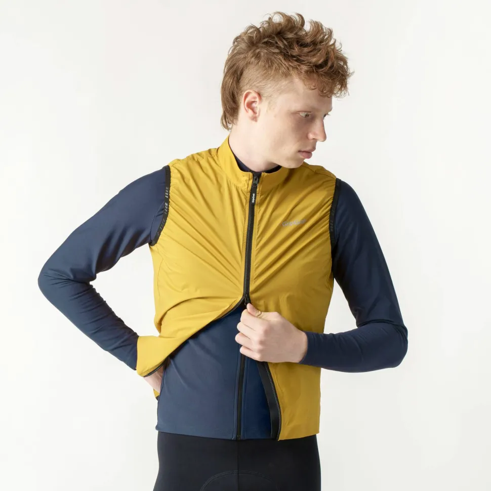 Gripgrab Men's GripGrab PACR Windproof Lightweight Vest Mustard Yellow
