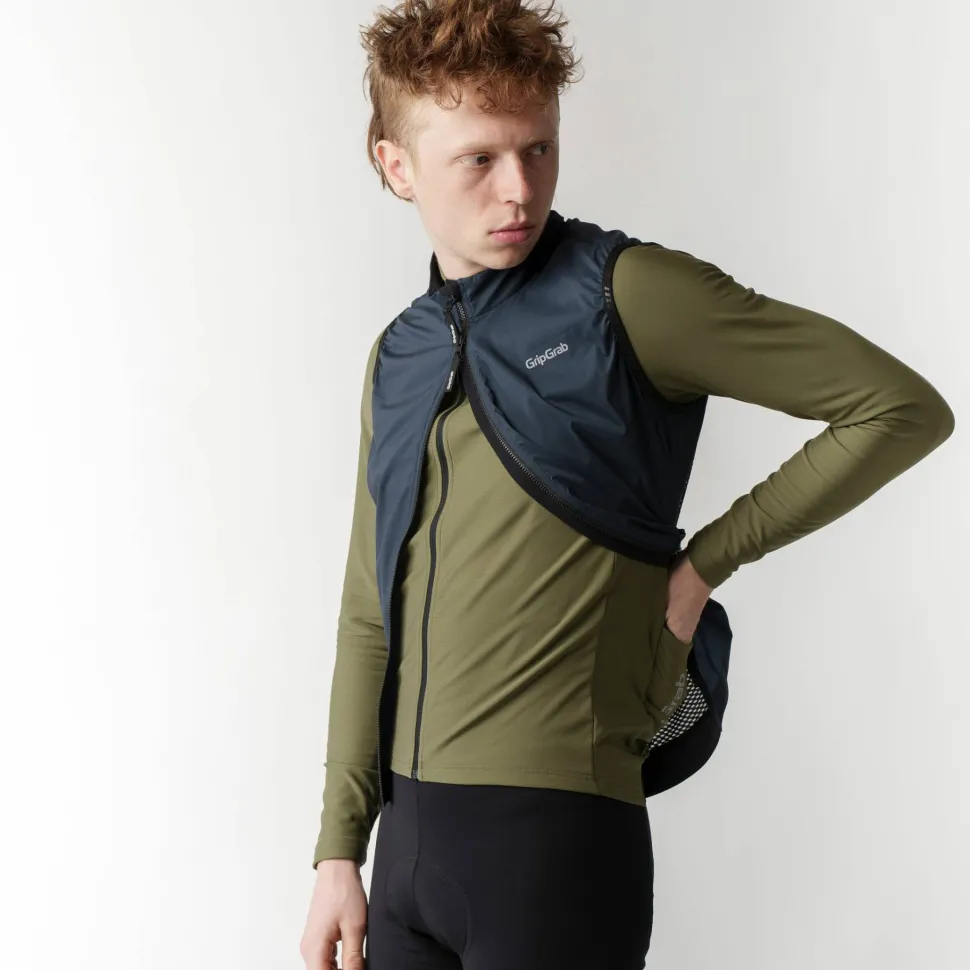 Gripgrab Men's GripGrab PACR Windproof Lightweight Vest Navy Blue