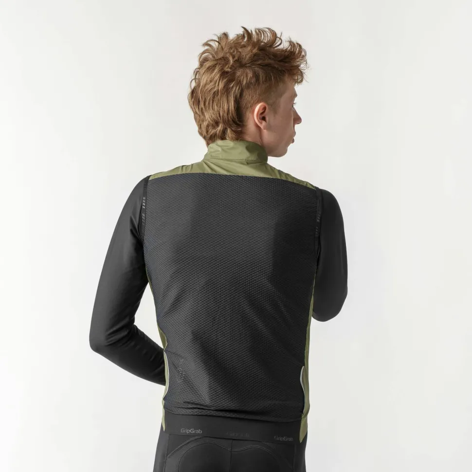 Gripgrab Men's GripGrab PACR Windproof Lightweight Vest Olive Green
