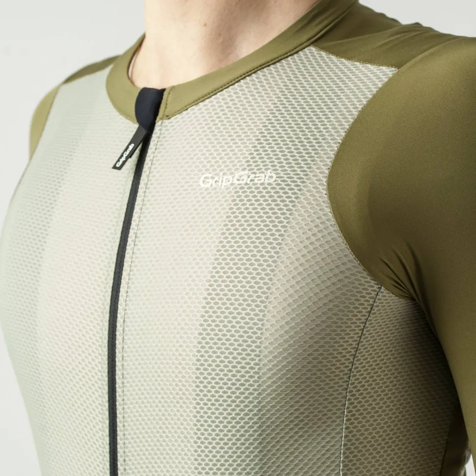 Gripgrab Men's GripGrab PACR Lightweight Short Sleeve Jersey Olive Green