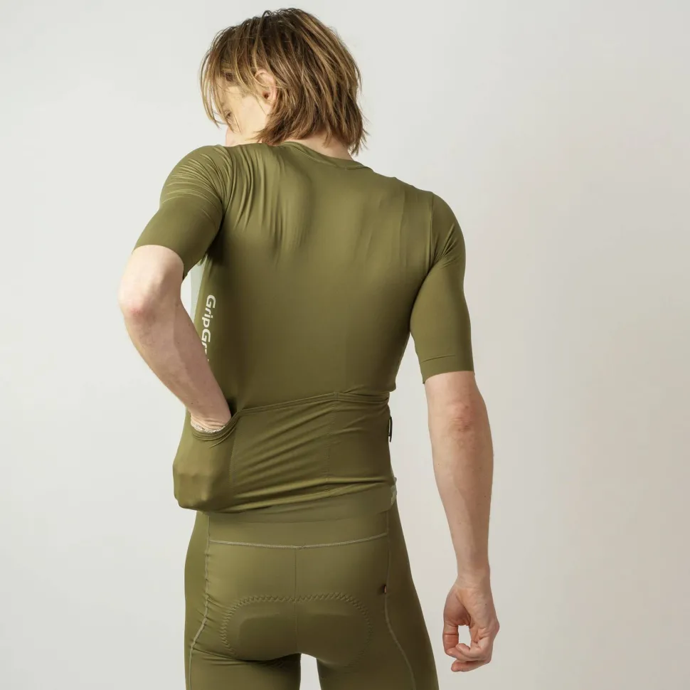 Gripgrab Men's GripGrab PACR Lightweight Short Sleeve Jersey Olive Green