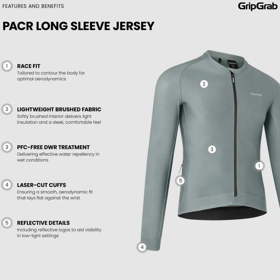 Gripgrab Men's Pacr Long Sleeve Jersey Light Blue