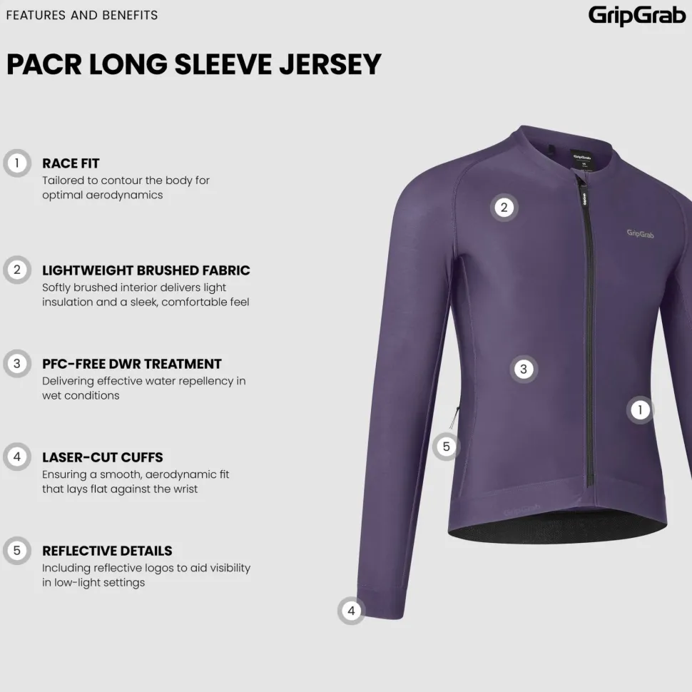Gripgrab Men's Pacr Long Sleeve Jersey Purple