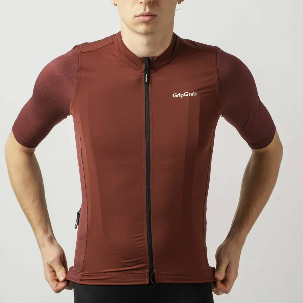 Gripgrab Men's Ride Short Sleeve Jersey Dark Red