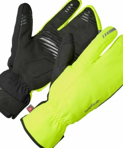 Gripgrab Nordic 2 Windproof Deep Winter Lobster Gloves Yellow Hi-Vis