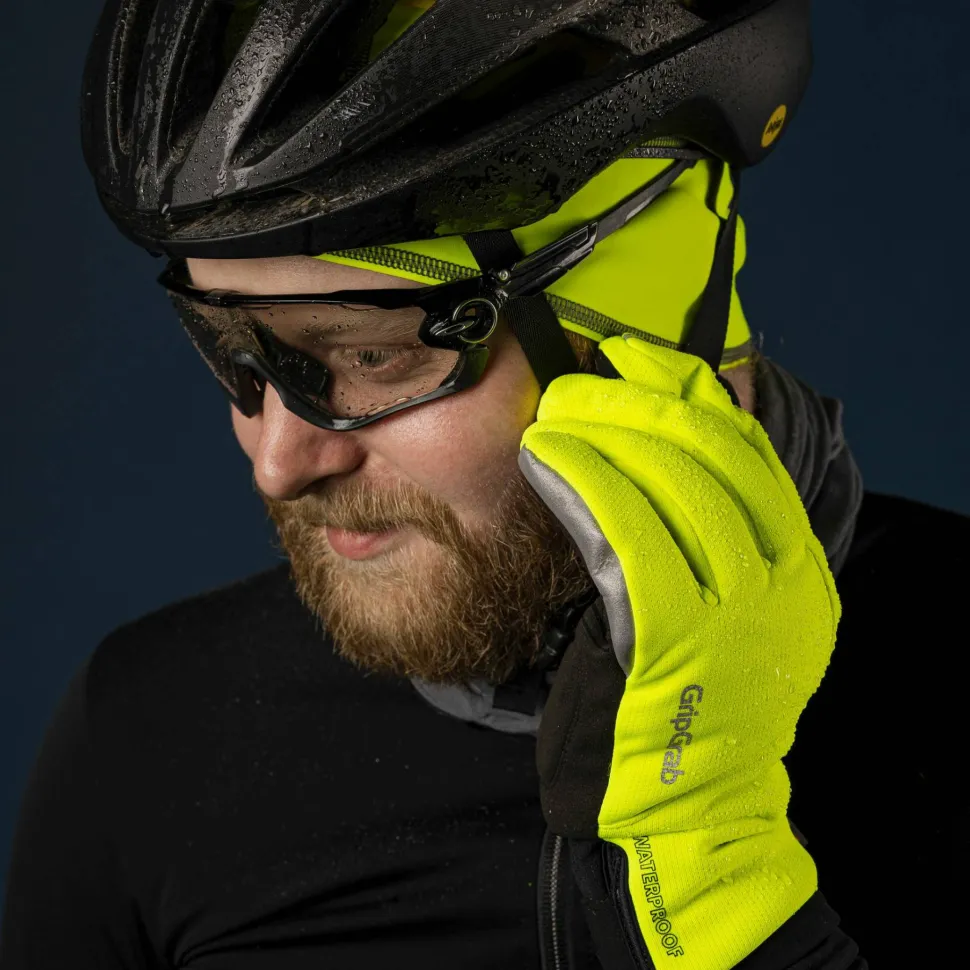 Gripgrab Polaris 2 Waterproof Winter Gloves Yellow Hi-Vis