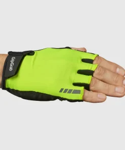 Gripgrab ProRide RC Max Padded Short Finger Summer Gloves Yellow Hi-Vis