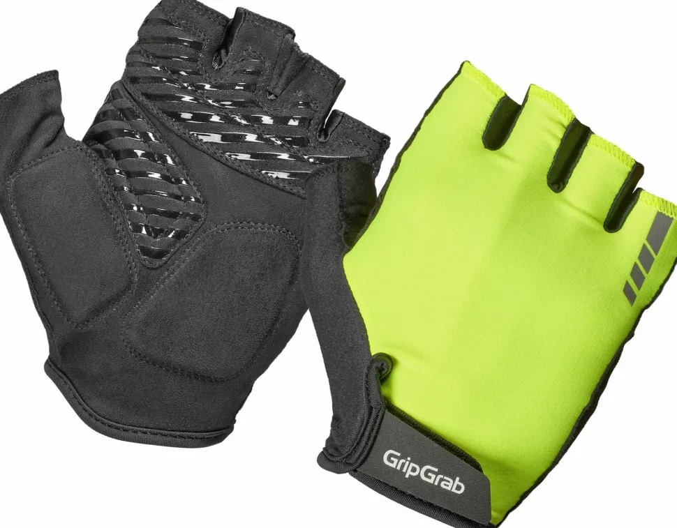 Gripgrab ProRide RC Max Padded Short Finger Summer Gloves Yellow Hi-Vis