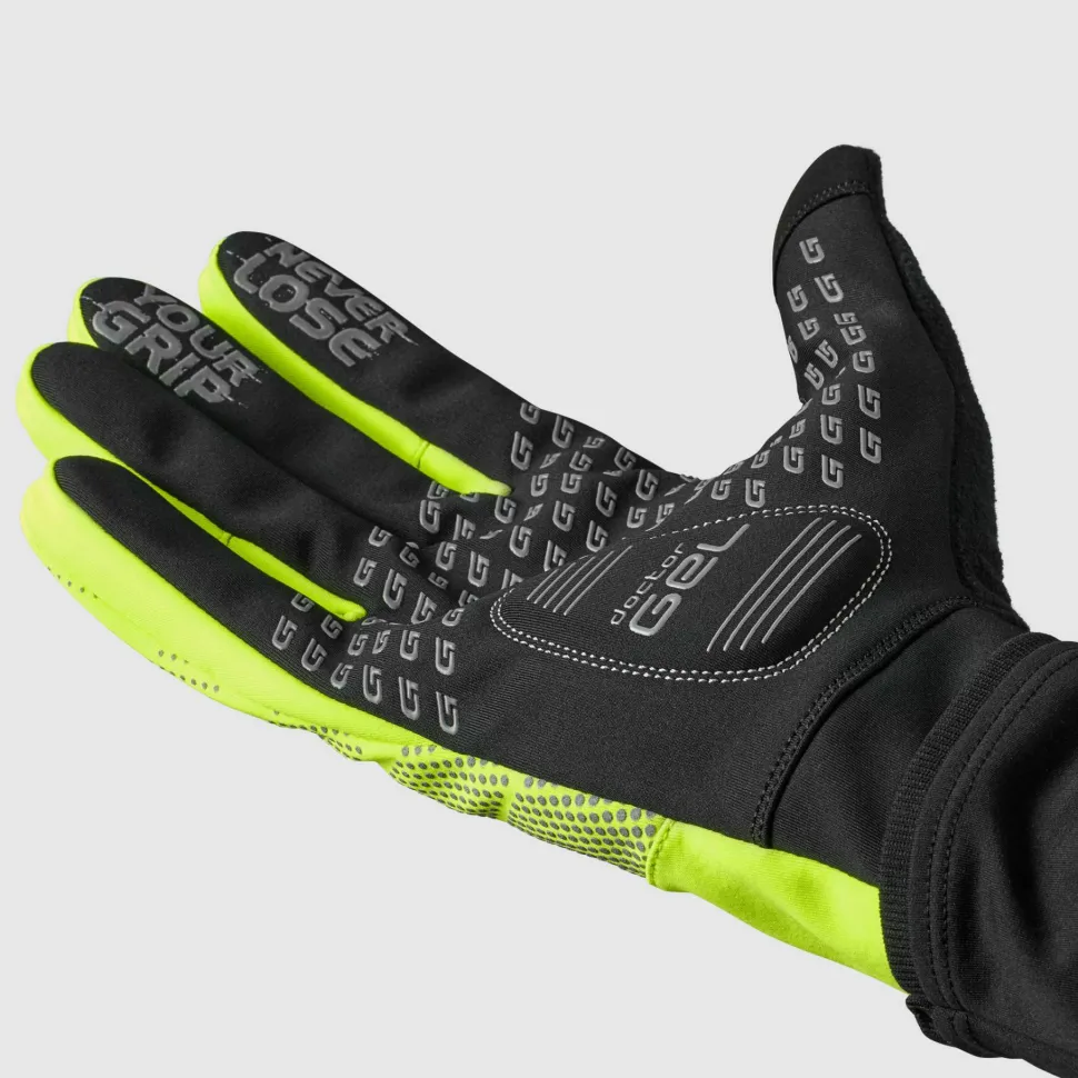 Gripgrab Ride Hi-Vis Windproof Midseason Glove Yellow Hi-vis