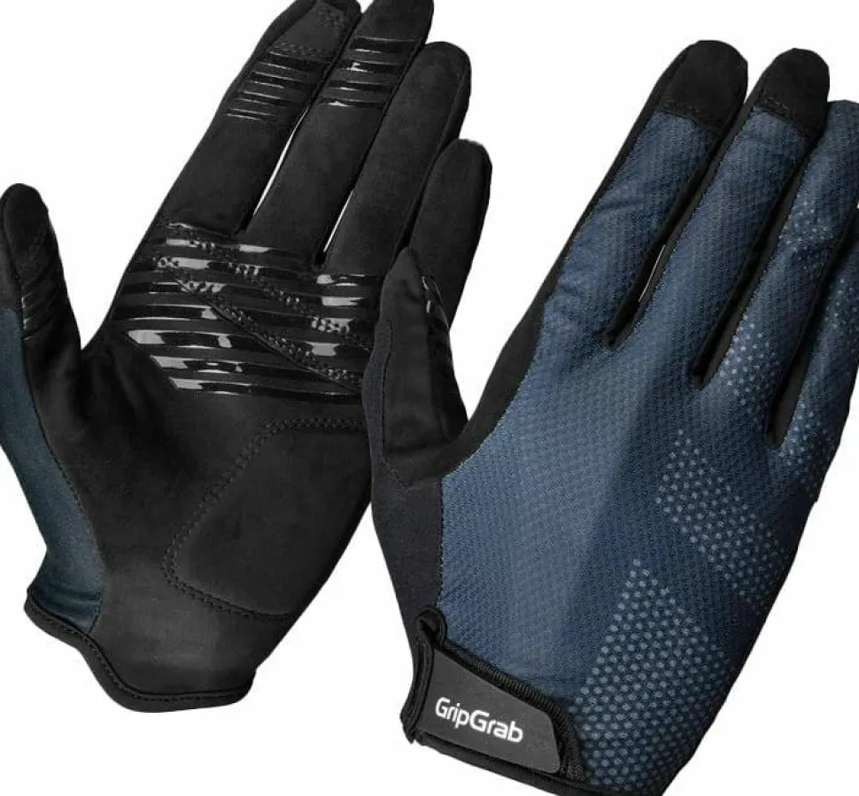 Gripgrab Ride Lite Padded Full Finger Summer Gloves Navy Blue