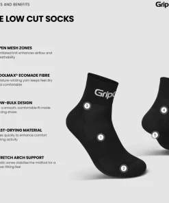 Gripgrab RIDE Low Cut Socks 3-Pack Black
