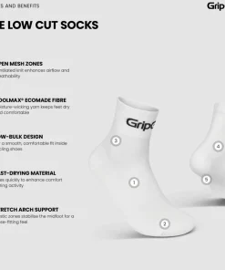 Gripgrab RIDE Low Cut Socks 3-Pack White