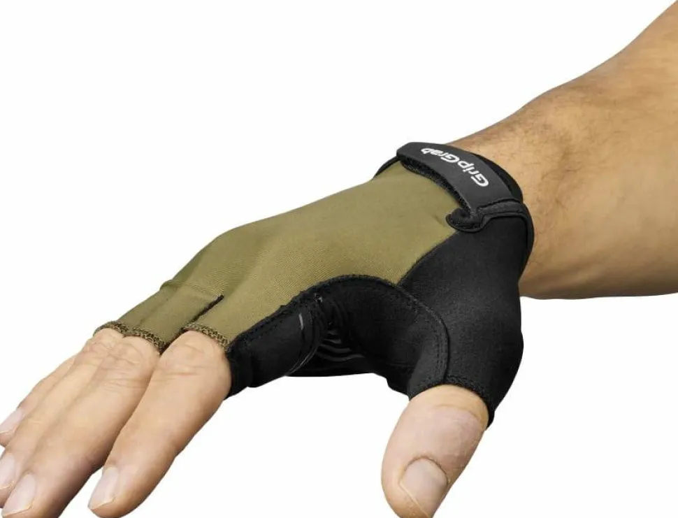Gripgrab Ride Padded Short Finger Summer Gloves Olive Green