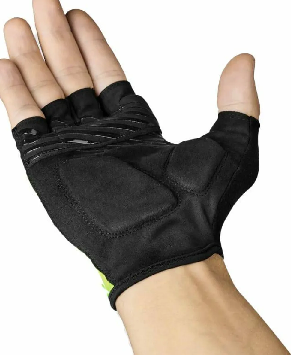 Gripgrab Ride Padded Short Finger Summer Gloves Yellow Hi-vis