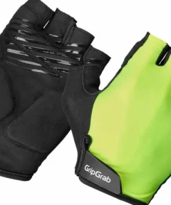 Gripgrab Ride Padded Short Finger Summer Gloves Yellow Hi-vis