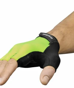 Gripgrab Ride Padded Short Finger Summer Gloves Yellow Hi-vis