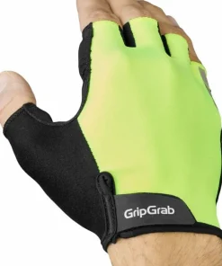 Gripgrab Ride Padded Short Finger Summer Gloves Yellow Hi-vis