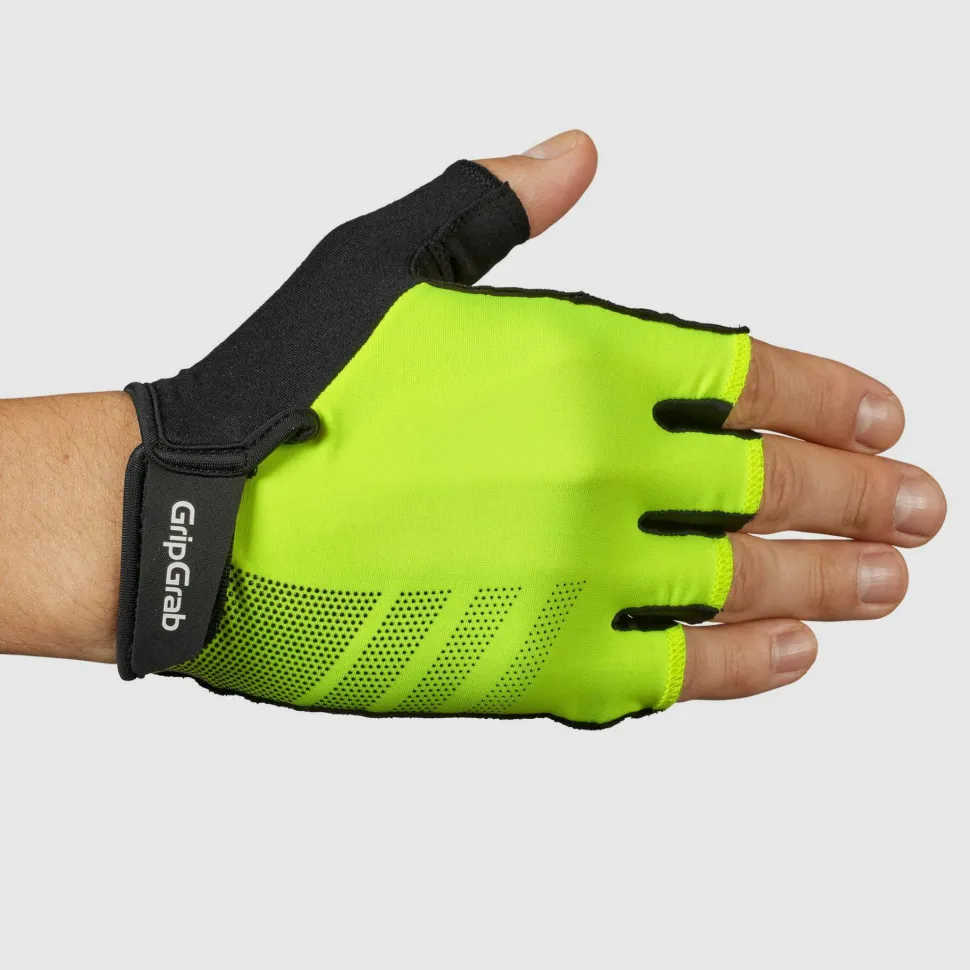 Gripgrab Ride RC Lite Padded Short Finger Summer Gloves Yellow Hi-Vis