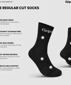 Gripgrab RIDE Regular Cut Socks 3-Pack Black
