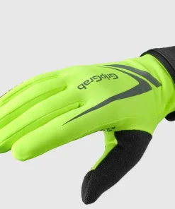 Gripgrab Running Expert Hi-Vis Touchscreen Winter Gloves Yellow Hi-Vis