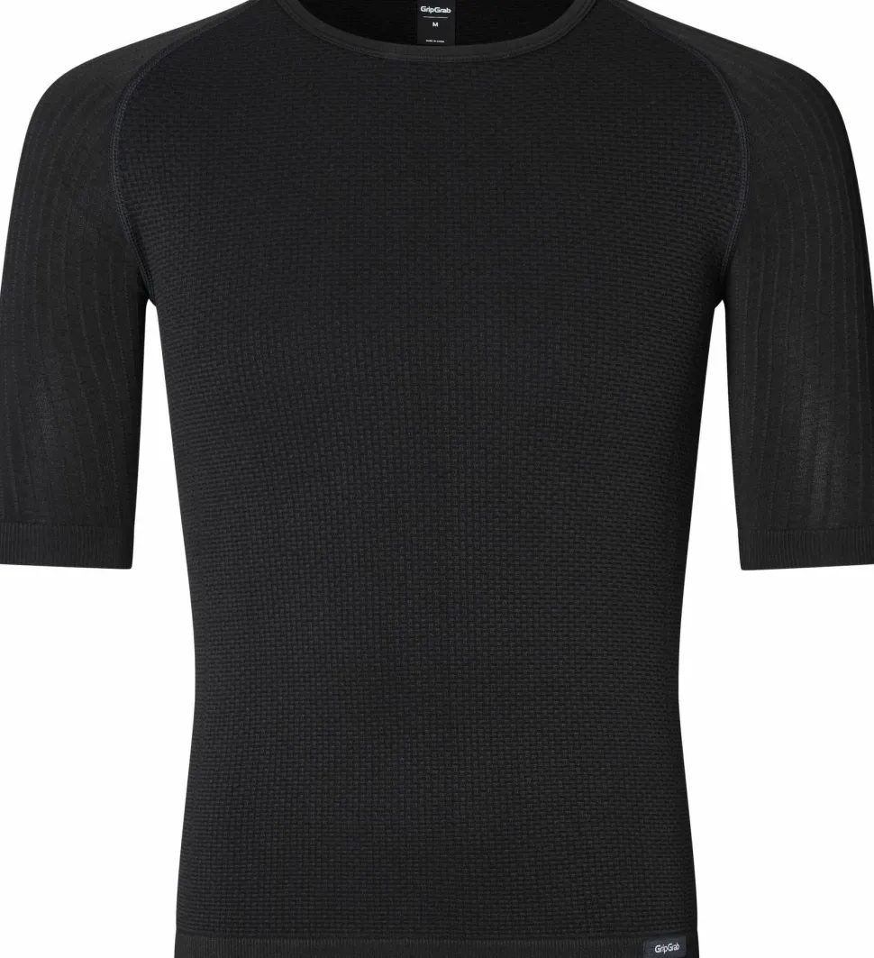 Gripgrab Unisex PACR Spring-Autumn Seamless Short Sleeve Base Layer Black